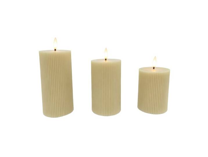 Relaxdays LED Kerzen 3er Set