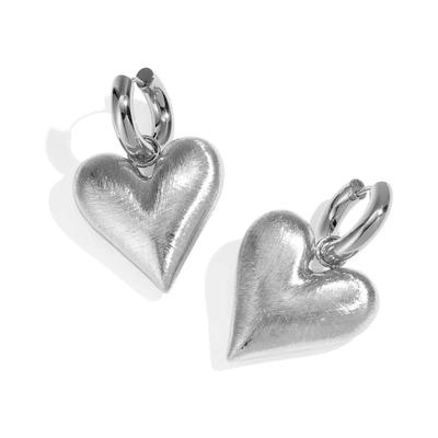 Paar Ohrhänger ADELIA´S "Ohrringe Ohrhänger mit Herzanhänger – 1 Paar", Damen, Gr. Damen, silberfarben, Ohrringe, Modisch gestalteter Modeschmuck mit Herzanhänger