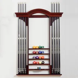 Queue-Wandhalterung 301B Nussbraun Rustikal