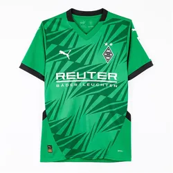 PUMA Borussia Mönchengladbach Auswärtstrikot 2024/25 mit Sponsor Herren 07 - archive green/puma white 3XL