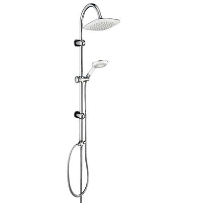Duschsystem SCHÜTTE "Teneriffa", grau (chromfarben), H:102cm T:37cm, Chrom, Brausegarnituren, Überkopfbrausset Duschsystem Duschsäule Brauseset Regendusche, Chrom