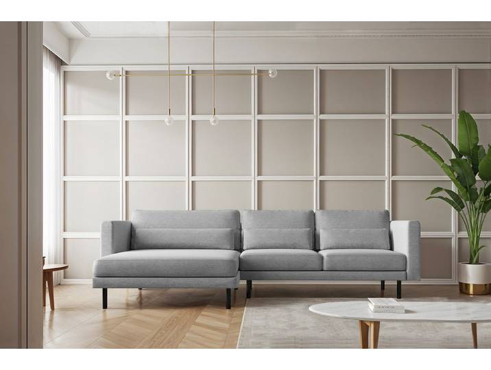 Kaiser Möbel Ecksofa L-form Dani modern und geräumig Stoff Poso und Verita, Zwei Stoffe, breite Farbpalette, komfortabel, geräumig