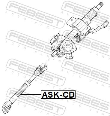 Febest Lenkwelle Ask-Cd Für Hyundai