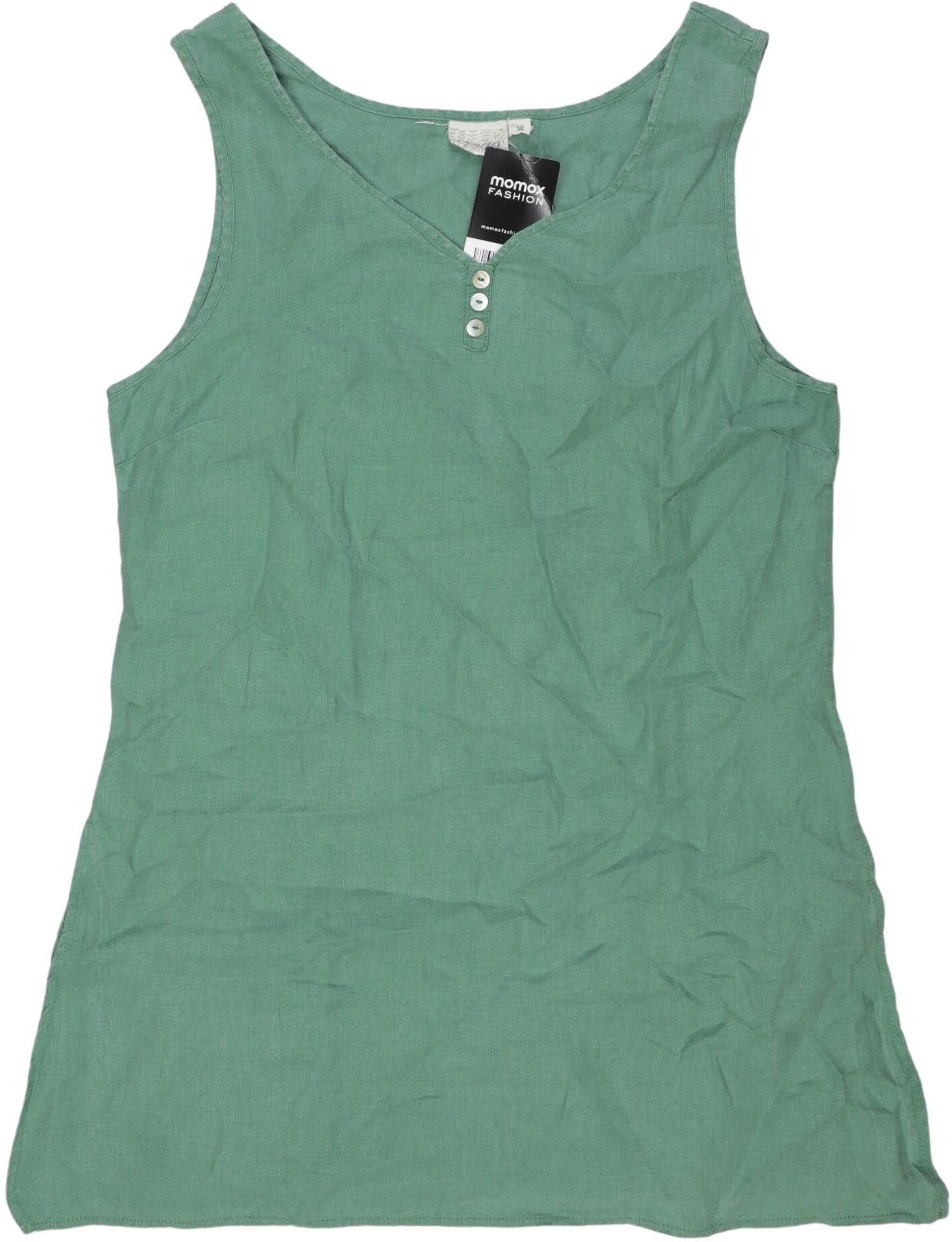 Maas Damen Top, Grün, Gr. EU 38, Leinen - Second Hand