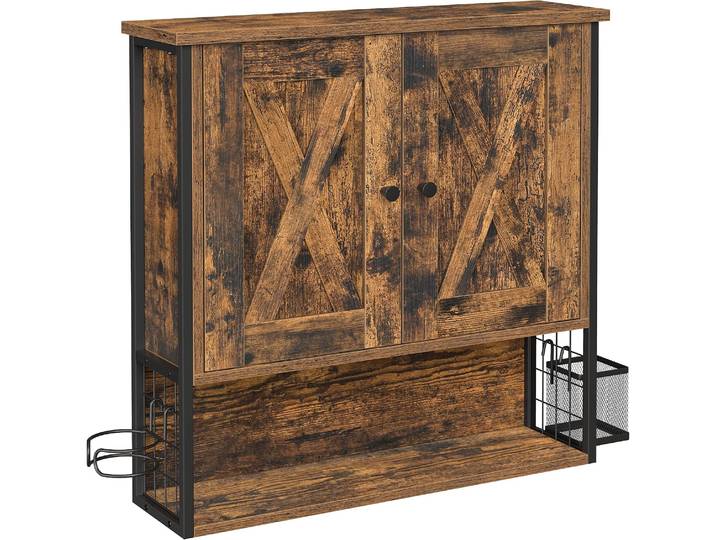 Waschbecken-Wandschrank 60x16x60 cm Industrial Braun