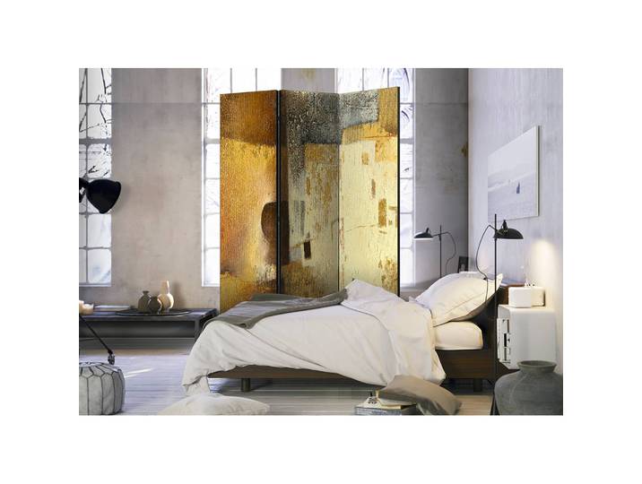 Paravent Golden Oddity Polaire Jaune 135 x 172 x 3cm 3 éléments