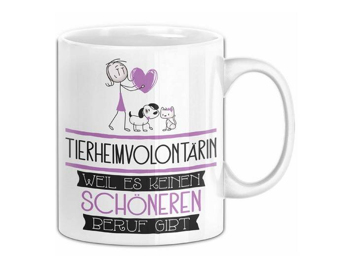 Trendation Tasse Tierheimvolontärin Weil Es Keinen Schöneren Beruf Gibt Tasse Geschen