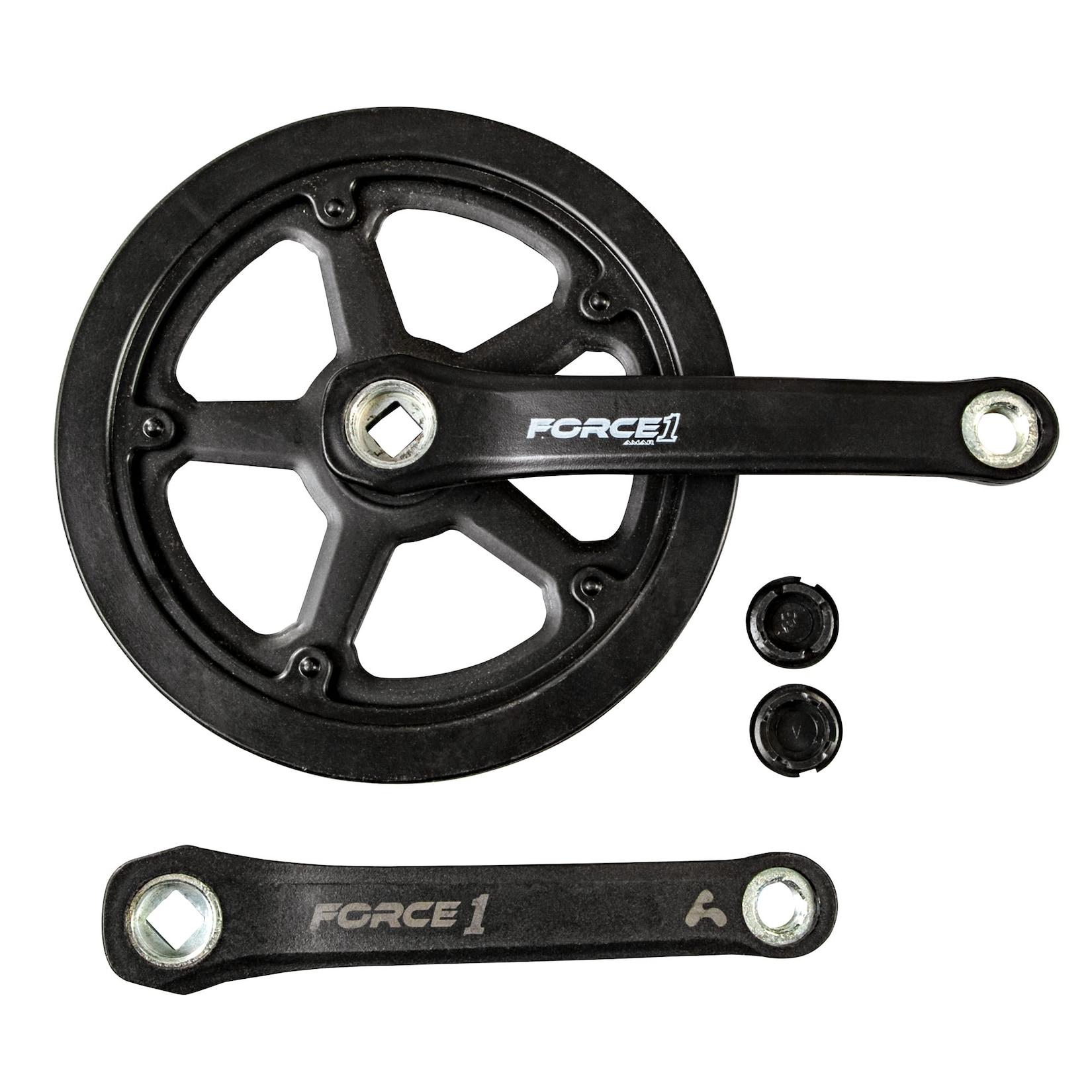 Amar Force 1 Kurbelgarnitur Fahrrad Kettenblatt 46 Zähne Fahrradkurbel 170 mm Kettenradgarnitur einfach Aluminium