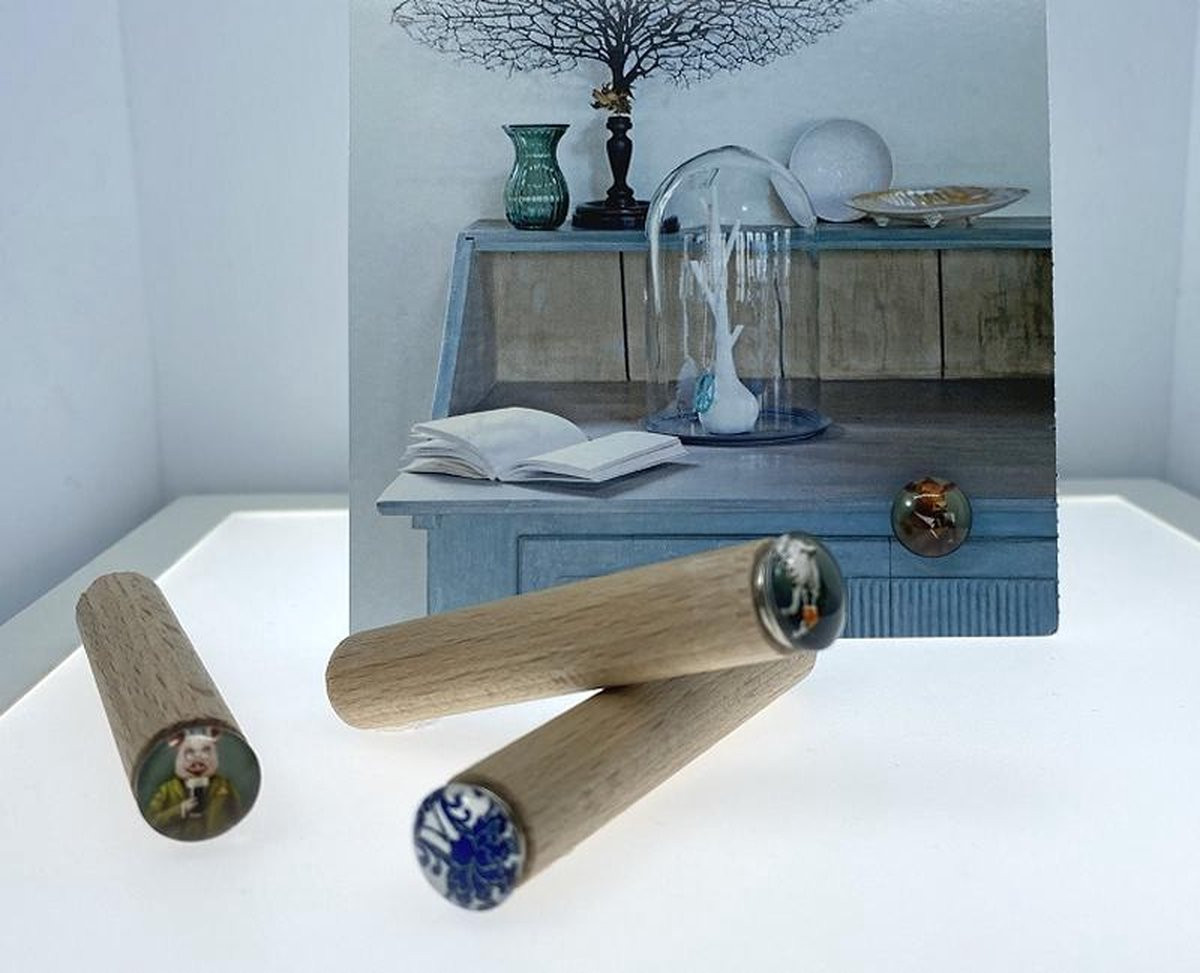 High5wood Kaartpin Animals Cheers set van 4 fotohouder en kaarthouder