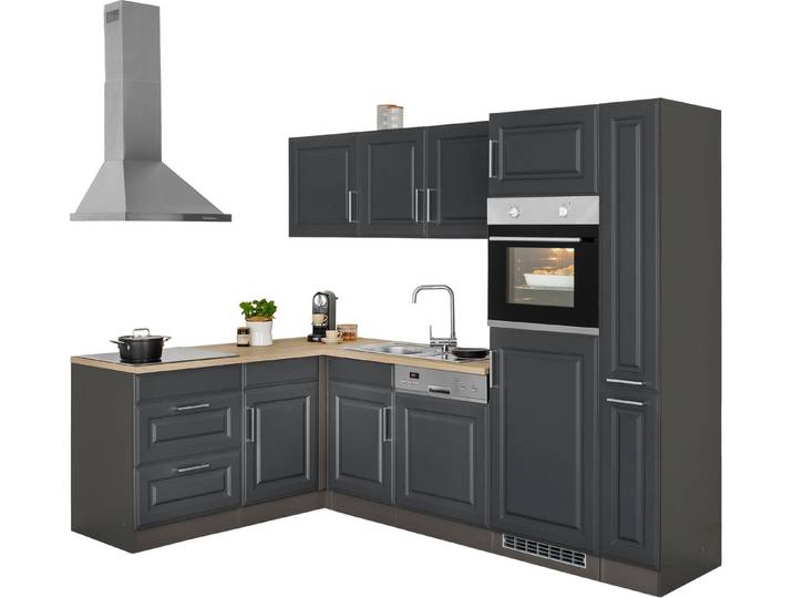 KOCHSTATION Winkelküche, Stellbreite 260x170 cm, wahlweise mit E-Geräten, MDF-Fronten