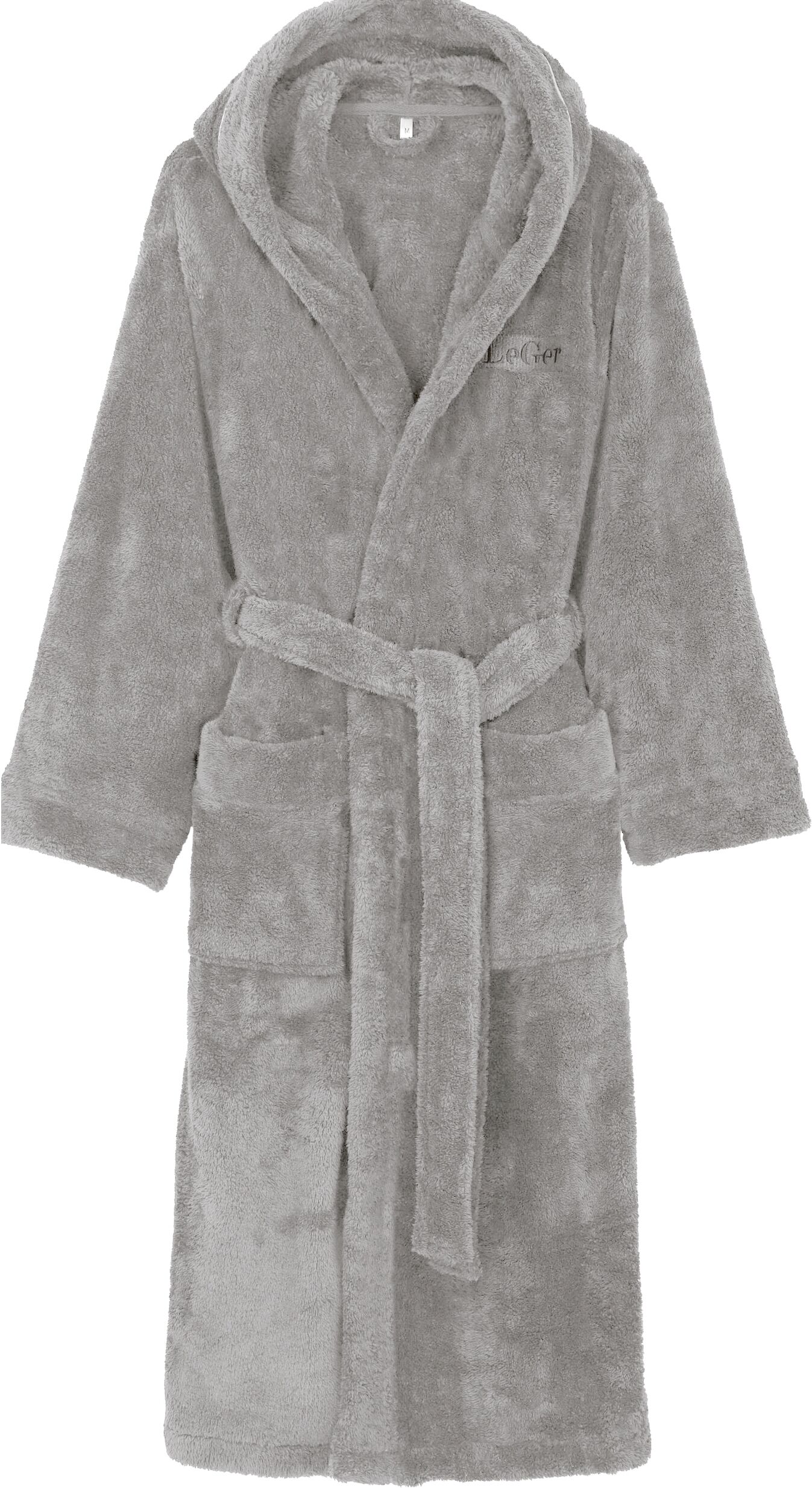 Unisex-Bademantel "Lovina, ideal für Sauna & Spa, Hotelbademantel, Morgenmantel" Gr. XXXL, grau, L:125cm, Microfaser, LEGER HOME BY LENA GERCKE, Hausmäntel, Unisex-Bademantel, kuschelig weicher Fleece, plüsch, für Damen und Herren, XS-3XL