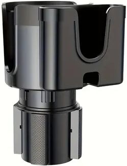 Of Wheels Deals Universal Car Cup Holder Extender With Adjustable Base For Large Bottles Cups & Tumblers black (with Phone)