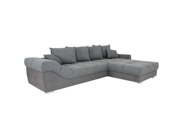 Ecksofa - ash - steel grey - Ottomane rechts