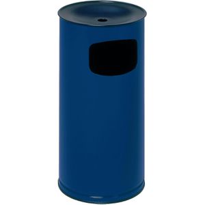 VAR Aschenbecher H71K, 3573, enzianblau, für Outdoor, 2in1, Aschenbecher & Mülleimer aus Metall, 36 x 71cm, 44 Liter