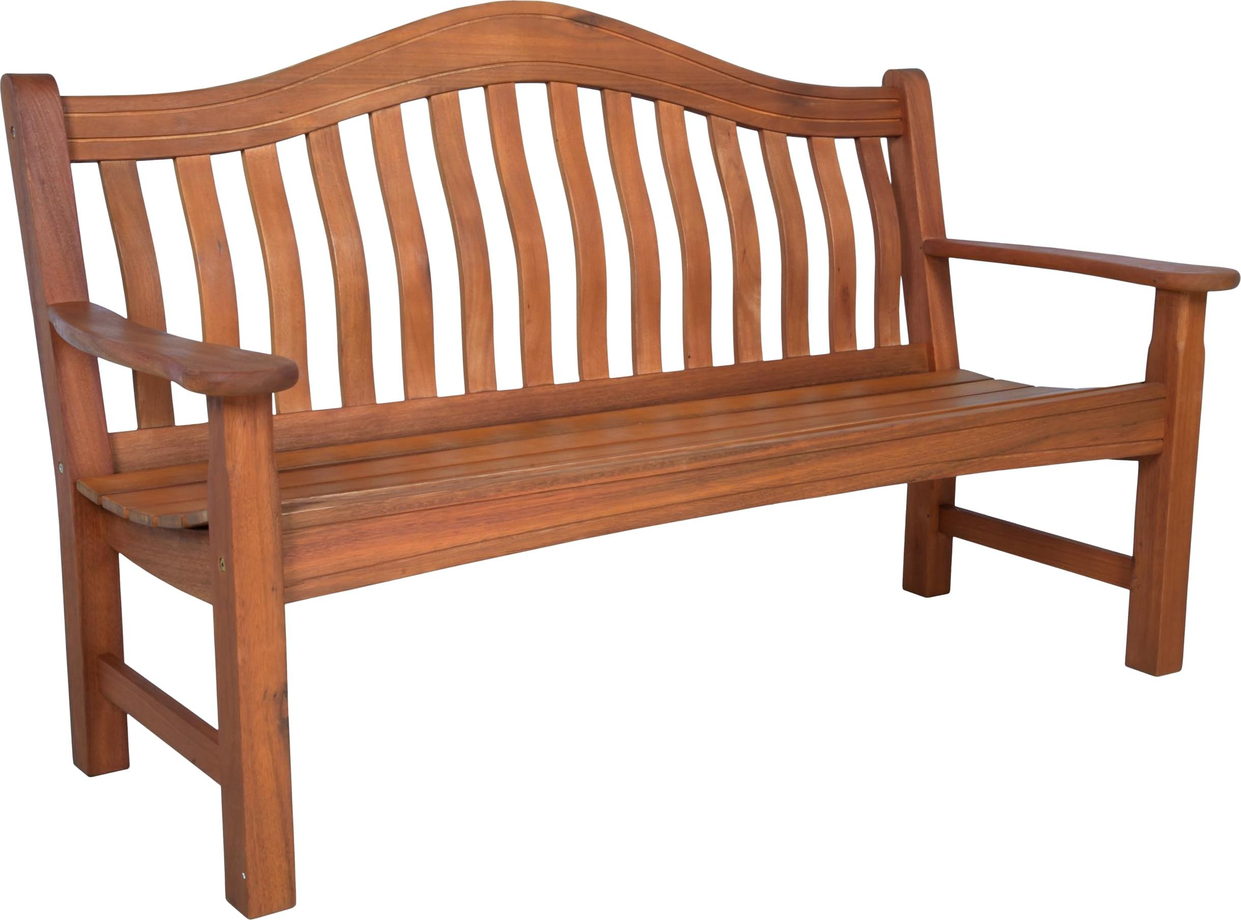 Gartenbank CATRIN 3-Sitzer - 151cm Breit, Eukalyptus, Natur, Teak-Optik | Terrassenbank Wetterfest Sitzbank Outdoor Bank