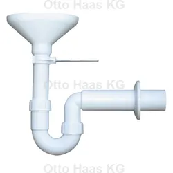 HAAS Trichter-Siphon 3015 DN 50, für Leckwasser, Polypropylen, weiß