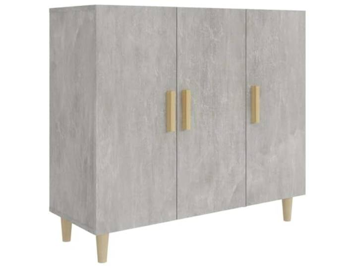 Kaorsrow Sideboard Betongrau 90x34x80 cm Kommode Holzwerkstoff Moderne Anrichte für Wohnzimmer und Schlafzimmer mit 3 geräumigen Schubladen für ordentliche Aufbewahrung im Alltag.