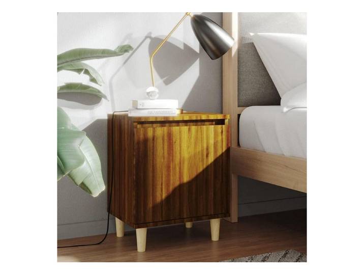 LuxusKollektion Nachttisch Nachttisch 2er Set Braun Eiche 40x30x50cm