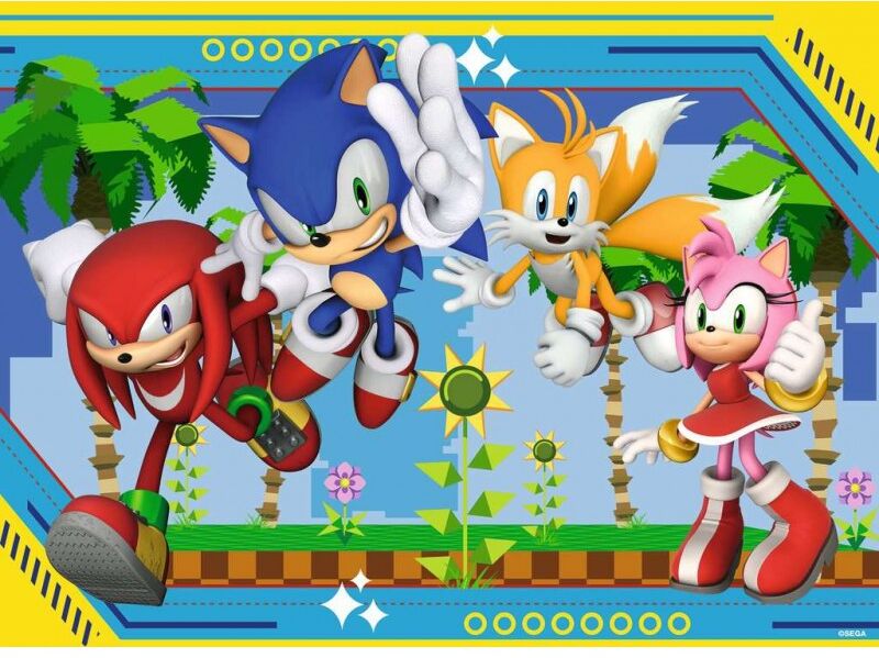 Ravensburger Puzzle 100 pièces XXl - Knuckles, Sonic, Tails et Amy / Sonic