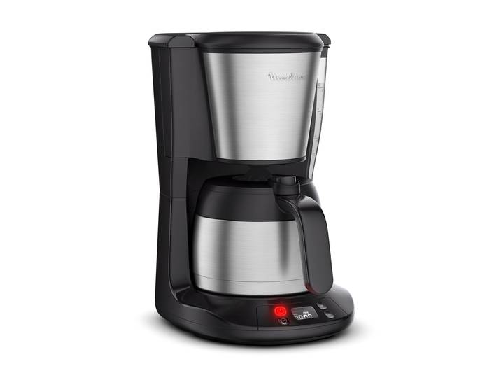 Moulinex Cafetière filtre Isotherme 0,9 L programmable - 12 tasses - Noir et inox