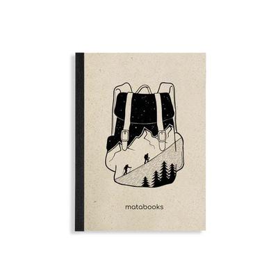 Notizbuch A6 blanko aus Graspapier – Dahara – Farbe: Backpack – matabooks, Notizbuch von , Matabooks