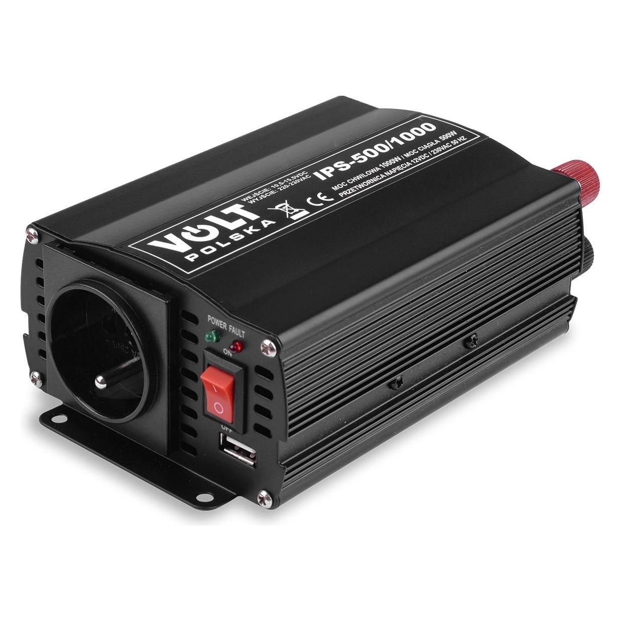 Volt Polska Przetwornica napiecia IPS 500/1000W 12/230V (7515)