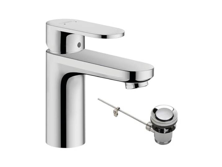 hansgrohe Vernis Blend 71559000 wastafelarmatuur 100 met trek- en afvoergarnituur van metaal, verchroomd