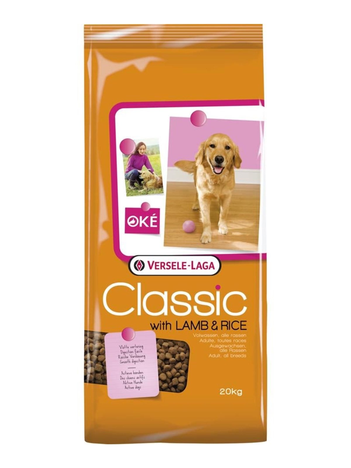 VERSELE-LAGA Classic Lamb & Rice - Trockenfutter für Hunde - 20 kg