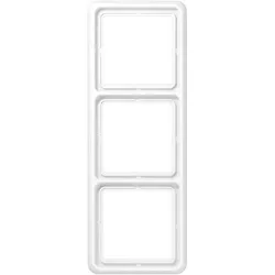 Jung CD583WW Rahmen 3fach, CD 500, IP 44, Duroplast, alpinweiß, senkrechte und waagerechte Montage CD 583 WW