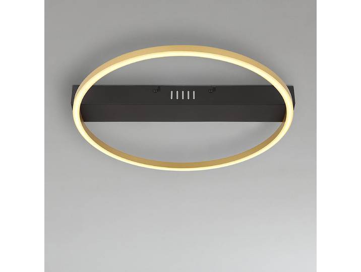 Plafonnier LED Luffy 39 x 5 x 40cm Doré/Noir Matériau : Métal, Matière plastique Surface en métal : Laqué Type de matière synthétique : Verre