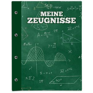 itenga Zeugnismappe 33105468, mit Motiv, A4, mit Buchschrauben, erweiterbar, Formeln, 12 Hüllen
