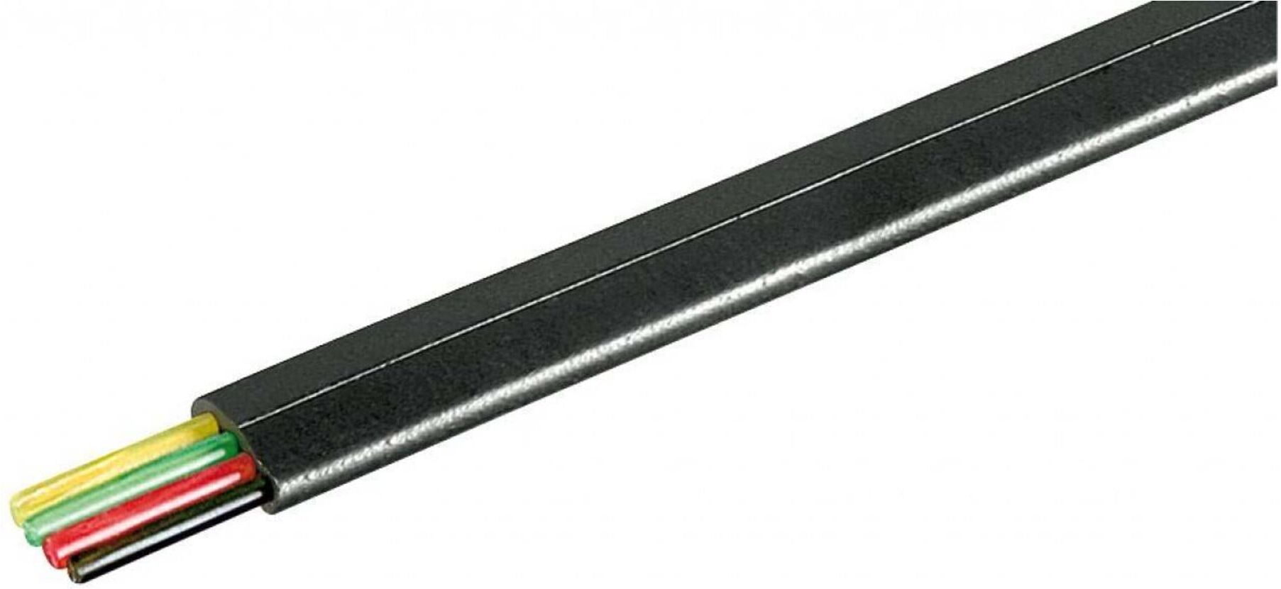 Goobay Telefonflachkabel 100 m R. sw,4adrig 50253)