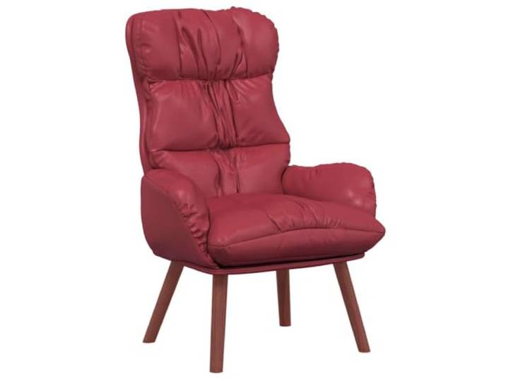 Heofavd Relaxsessel Kunstleder Weinrot Sessel Polstersessel 69x74x93cm