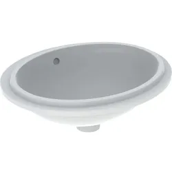 Geberit VariForm Unterbauwaschtisch, oval 48x39cm, ohne Hahnloch, mit Überlauf, 500749012 500749012