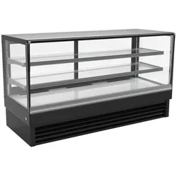 Panorama Kühlvitrine 2000 Schwarz mit LED & Umluftkühlung