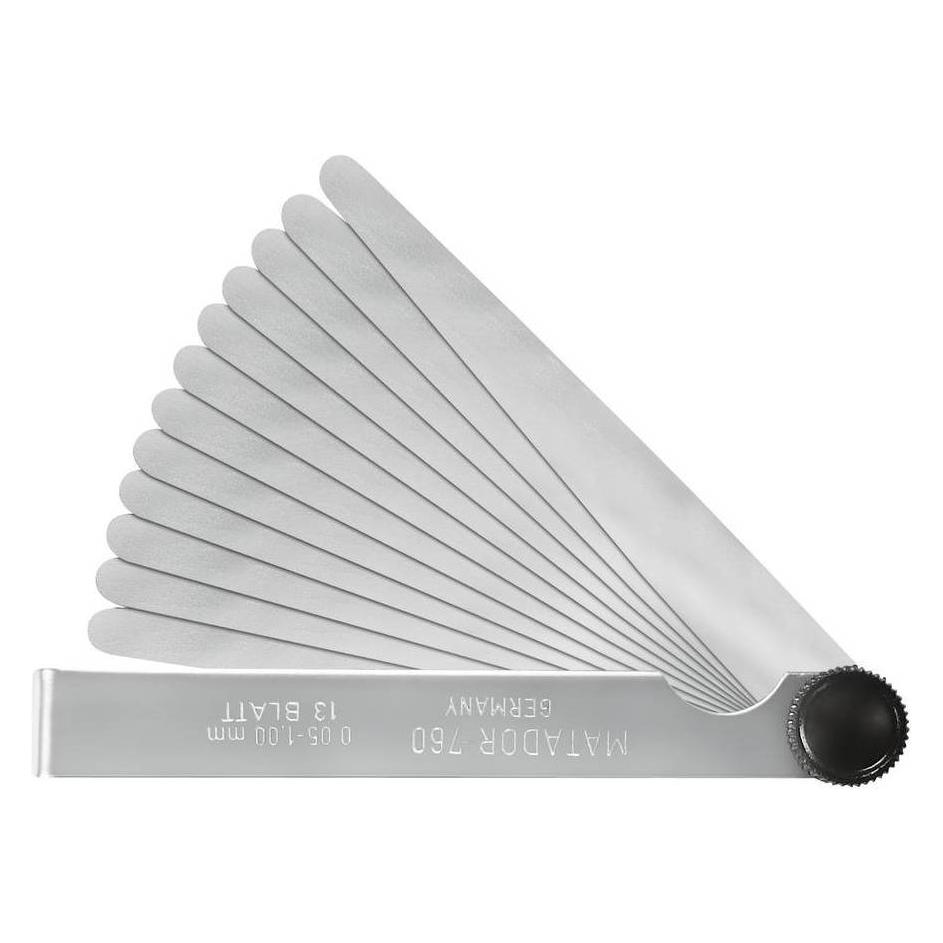 Matador Fühlerlehren, 100 mm Blatt, 13 x 2 - 35/100 (10 cm) (07600005)