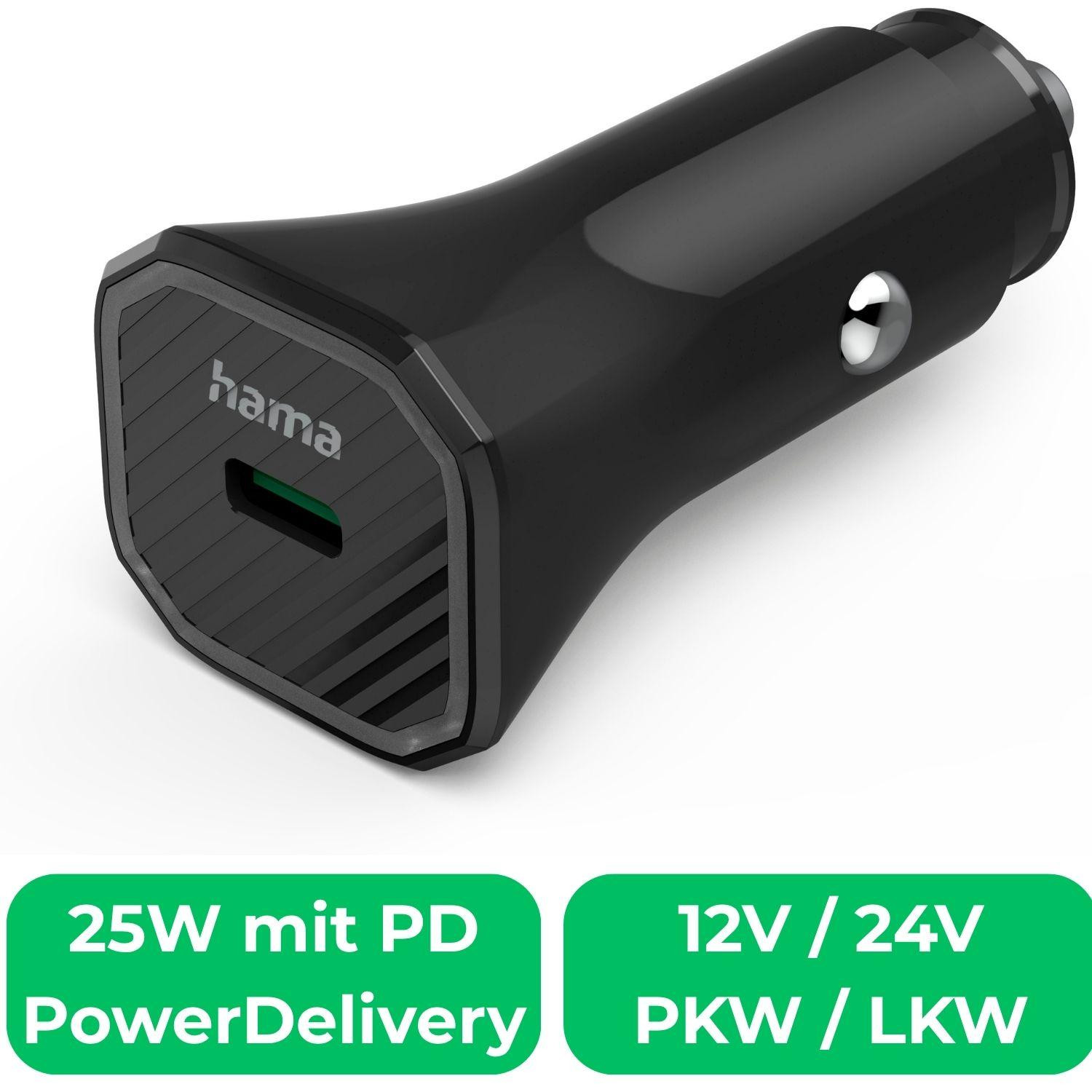 Hama Auto-snellader ECO USB-C PD 25W zwart