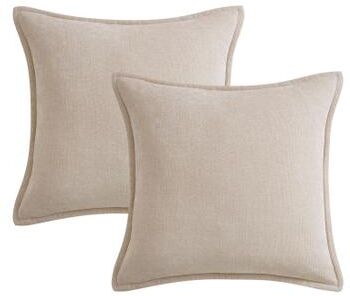 Chenille Throw Pillow 2-Pack by BrylaneHome in Beige