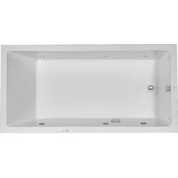 Duravit Starck Whirlpool, Einbauversion, 1 Rückenschräge, Gestell, Ab- und Überlaufgarnitur chrom, Jet-System, 1800x900mm, 760050000JS1000