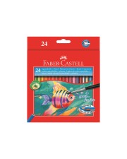 FABER-CASTELL Pinsel- und Farbstift-Set Aquarell Packung mit 24 Bürokleinmaterial (114425)