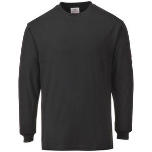 Portwest Arbeitspullover FR11, flammhemmend, mit Rundhalsausschnitt, schwarz, Größe 3XL