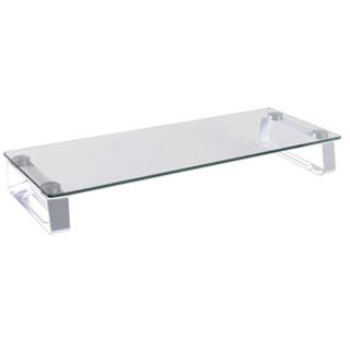 LogiLink Monitorständer, Stahl/Glas, silber