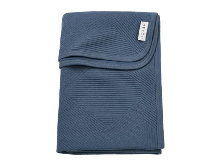 MEYCO Babydecke 75x100cm Jacquard Kuscheldecke Pure Indigo