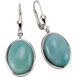 Zeeme Gemstones Ohrringe Silber 925 rhodiniert mit 2x Amazonit 16x12mm