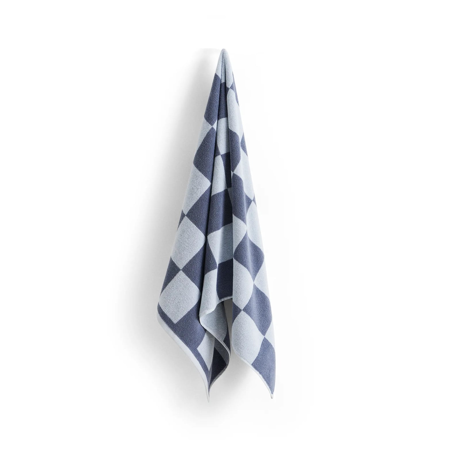 HAY Check badhanddoek Steel blue Breedte: 70 cm, Lengte: 136 cm