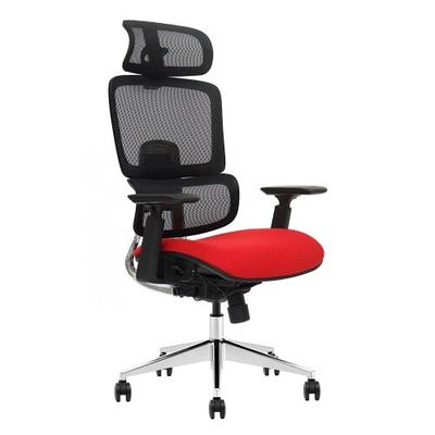 Ergonomischer Bürostuhl / Bürodrehstuhl, höhenverstellbar, Business Chair Schwarze Lehne Roter Sitz (1 Stück) : Schwarze Lehne Roter Sitz