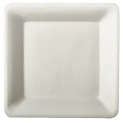 PAPSTAR 500 Teller, Zuckerrohr "pure" eckig 15,5 cm x 15,5 cm weiss