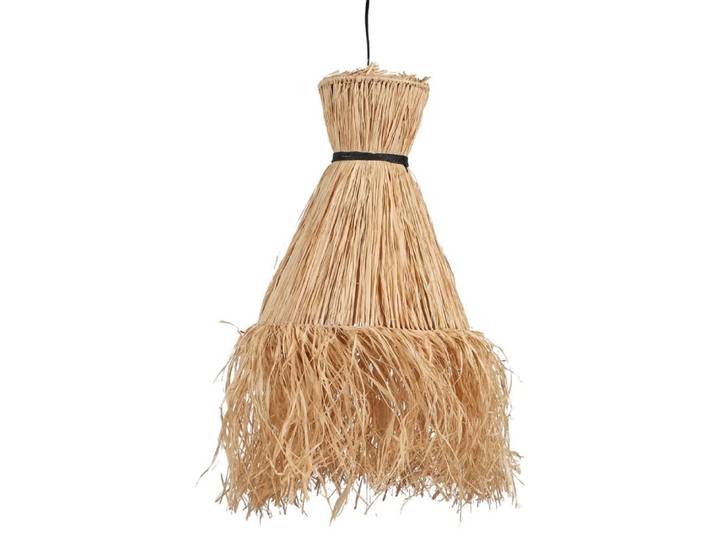 Suspension palma raphia franges h70