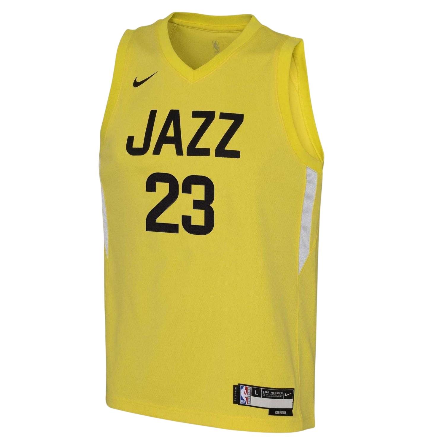 Nike - "NBA Icon Edition Swingman" Basketball-Trikot für Kinder (Gelb)