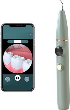 Inspired Deals Ultrasonic Dental Scaler With Camera, Electric Tartar Remover For Safe Teeth Cleaning green